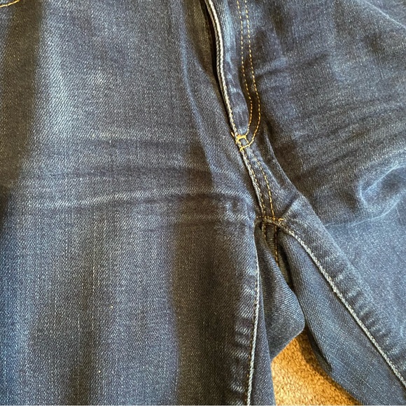 Gap Authentic Flare 27 R x 32 Medium Wash Used Worn Distressed Stretchy - Picture 7 of 14